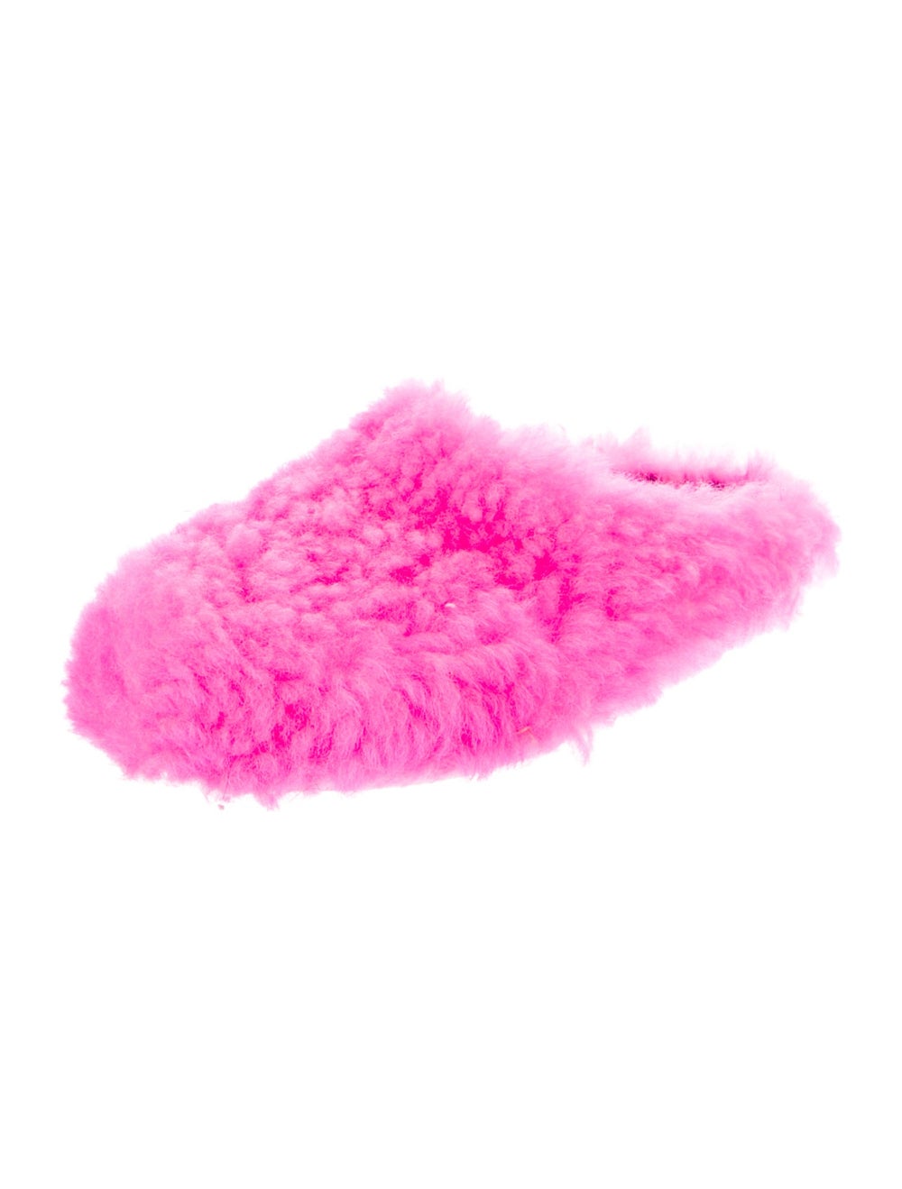 Marni Faux Fur Slippers Pink Round-Toes - image 2