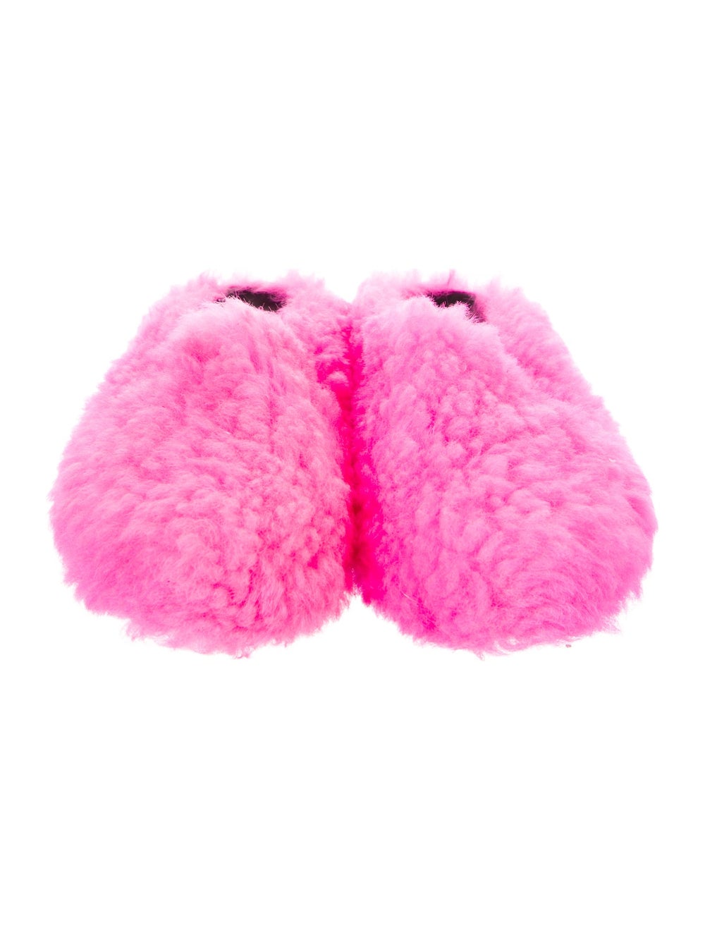 Marni Faux Fur Slippers Pink Round-Toes - image 3