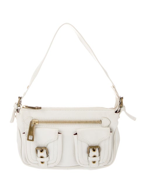 Marc Jacobs Shoulder Bag White Leather Antiqued G… - image 1