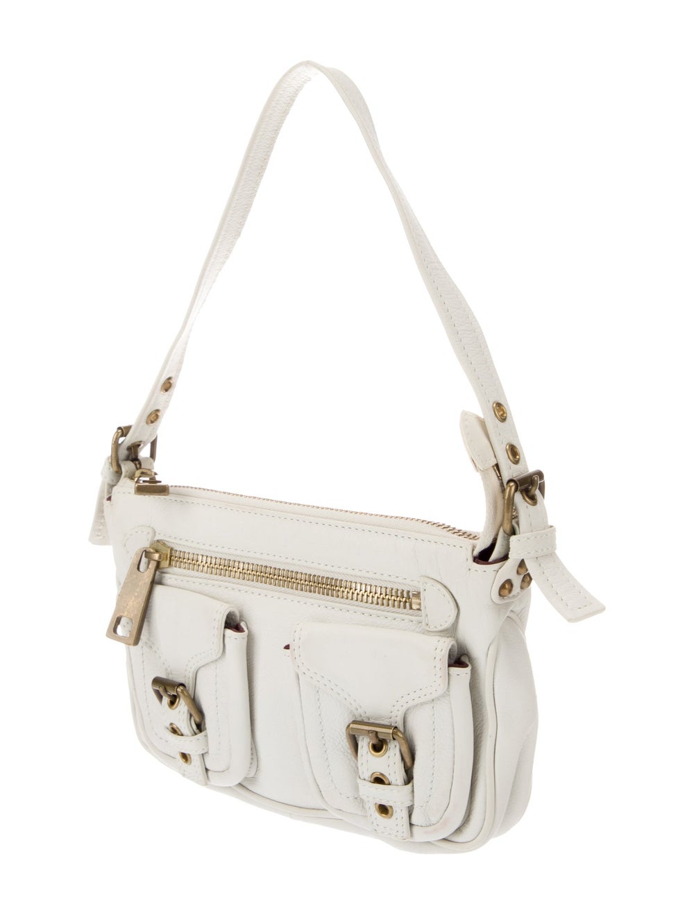 Marc Jacobs Shoulder Bag White Leather Antiqued G… - image 3