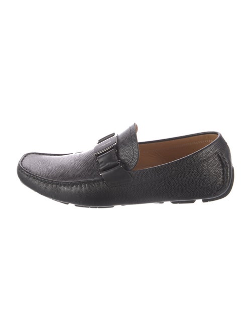 Salvatore Ferragamo Leather Loafers Black Round-T… - image 1