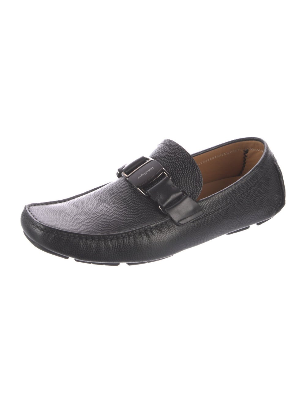 Salvatore Ferragamo Leather Loafers Black Round-T… - image 2