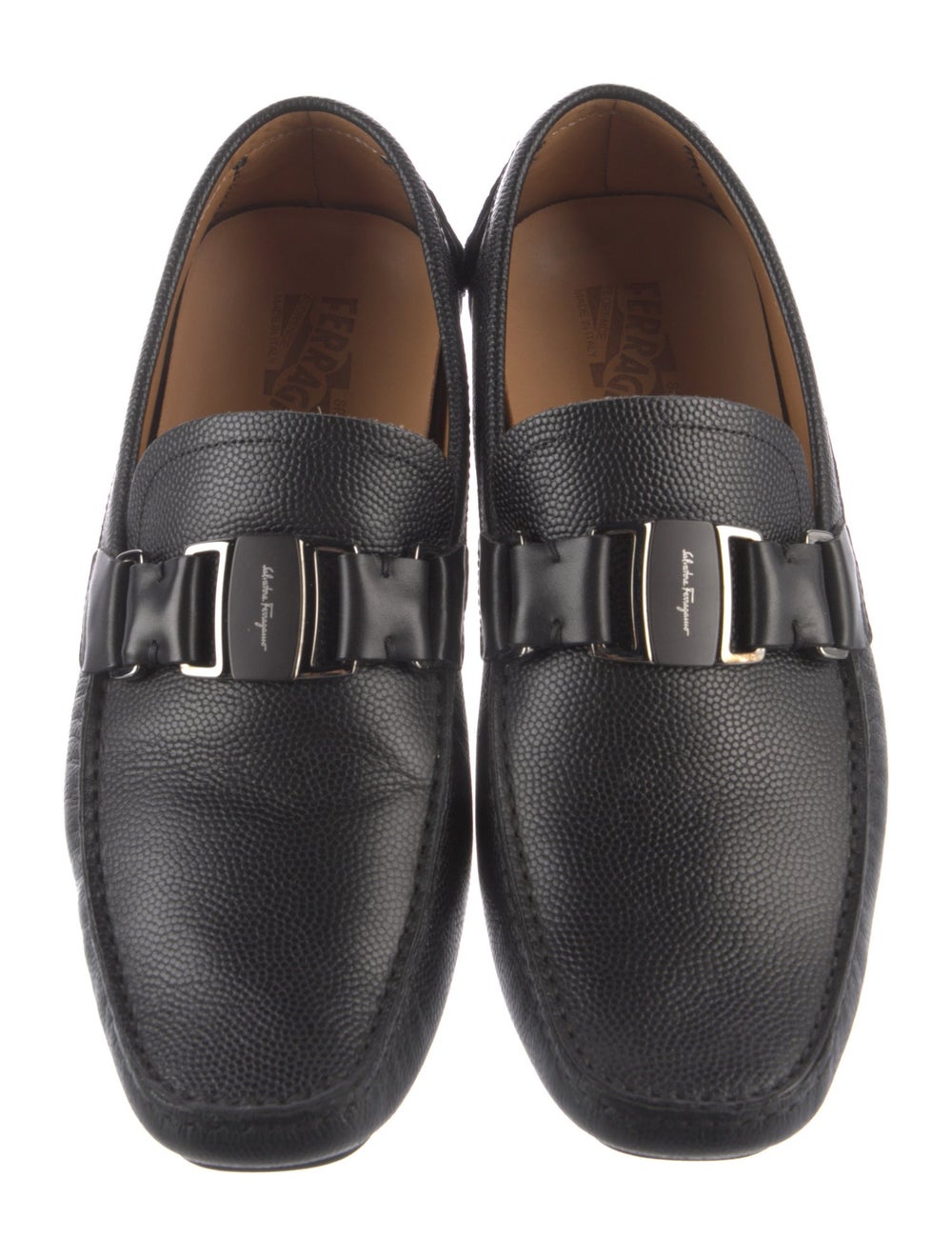 Salvatore Ferragamo Leather Loafers Black Round-T… - image 3