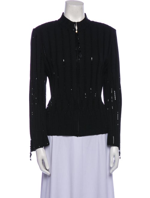 St. John Evening Evening Jacket Black Collarless