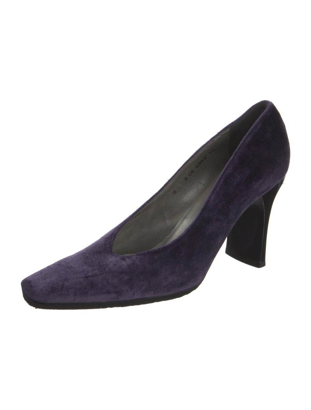 Robert Clergerie Velvet Pumps Purple Square-Toes … - image 2