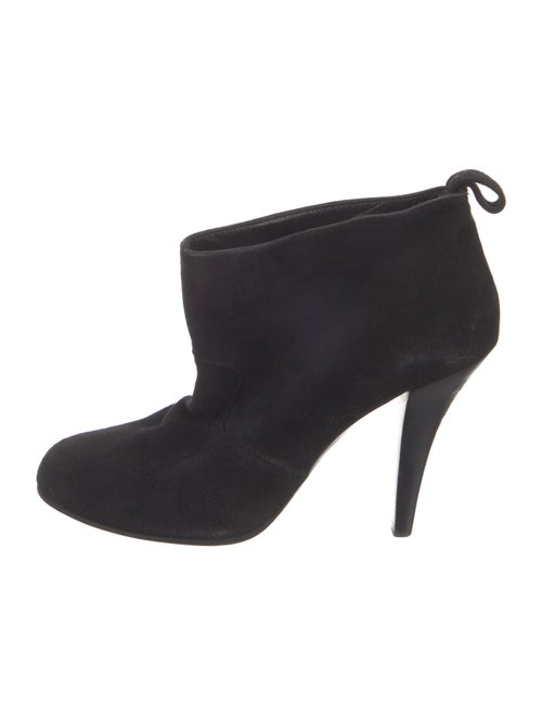 Robert Clergerie Suede Ankle Boots Black Round-To… - image 1