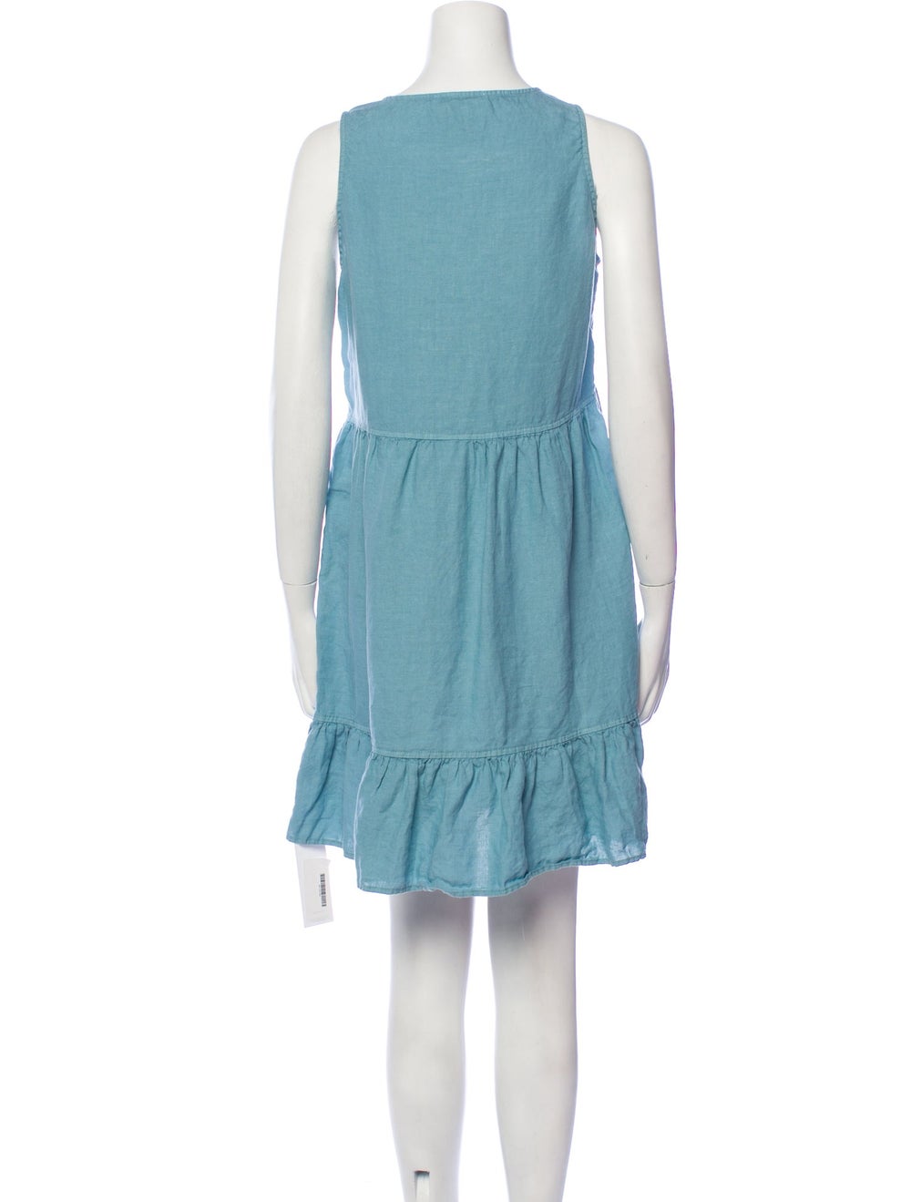 Cynthia Rowley Tent Dress Blue Sleeveless with V-… - image 3