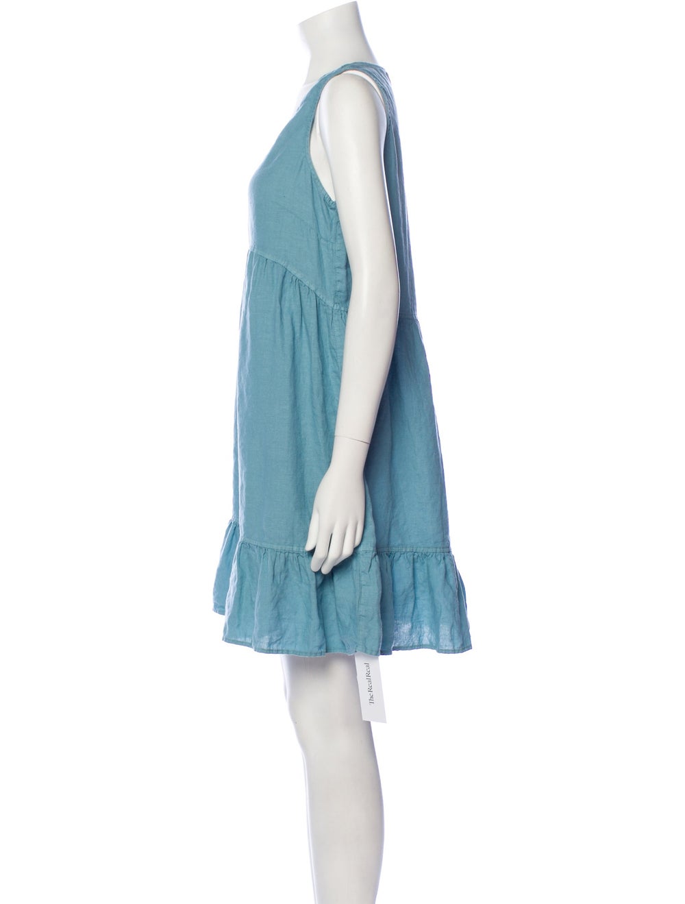 Cynthia Rowley Tent Dress Blue Sleeveless with V-… - image 2