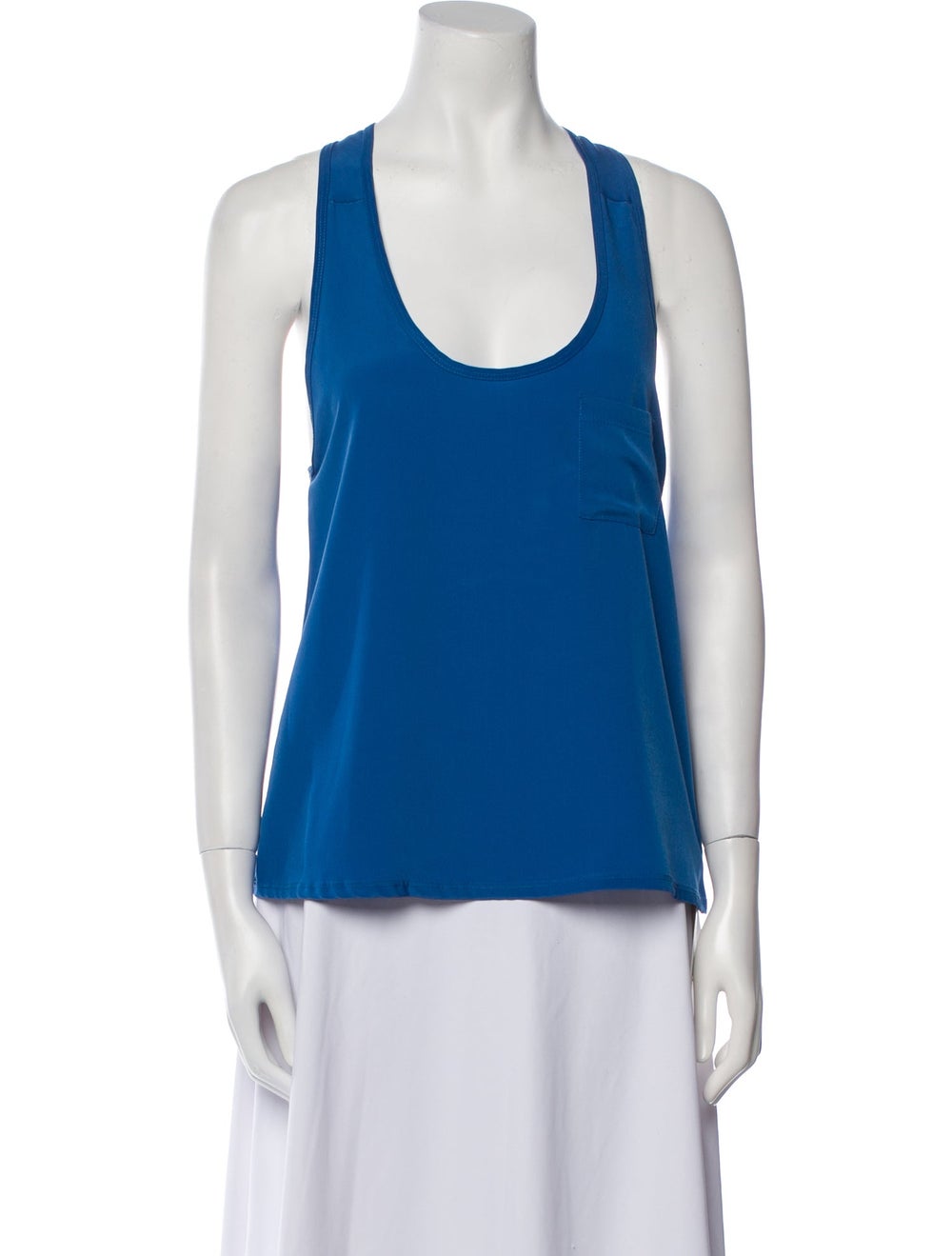 Alexis Tank Top Blue Scoop Neck - image 1