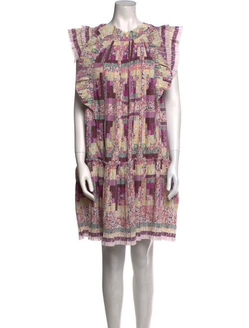 Sea New York Tent Dress Pink Printed Pleated & Ruf