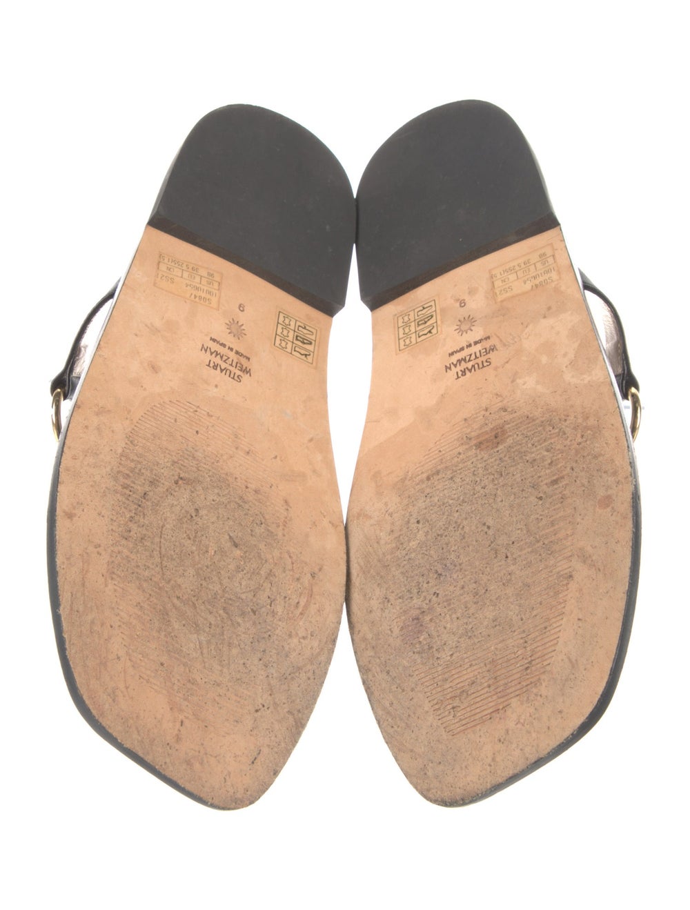 Stuart Weitzman Leather Flip Flops Black - image 5