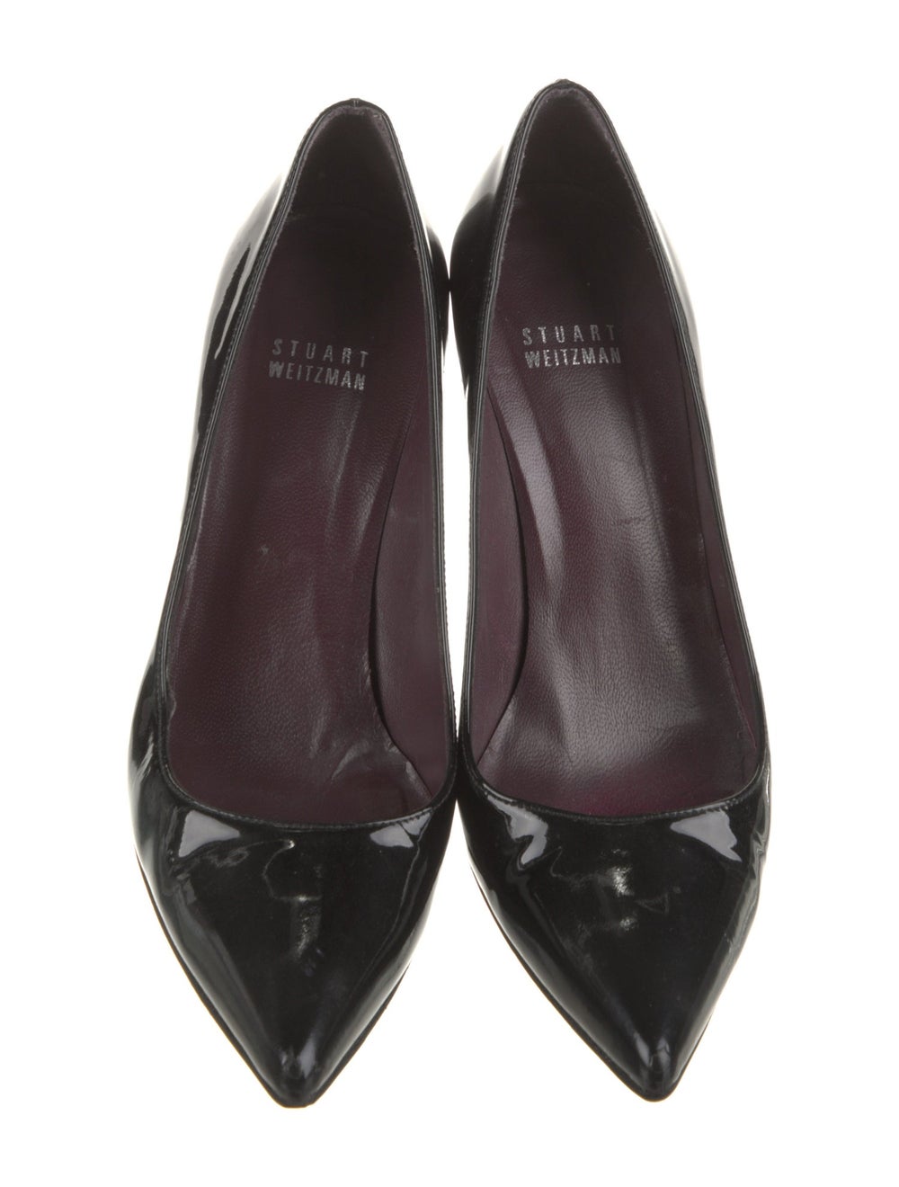 Stuart Weitzman Patent Leather Pumps Black Pointe… - image 3