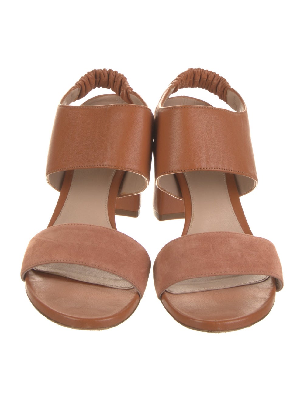 Stuart Weitzman Leather Slingback Sandals Brown S… - image 3