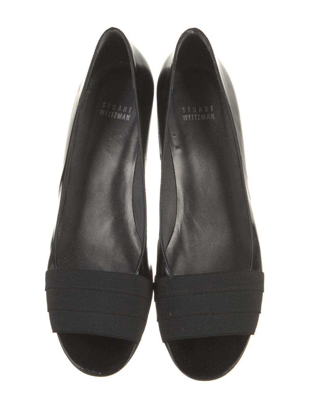 Stuart Weitzman Patent Leather Pumps Black Round-… - image 3