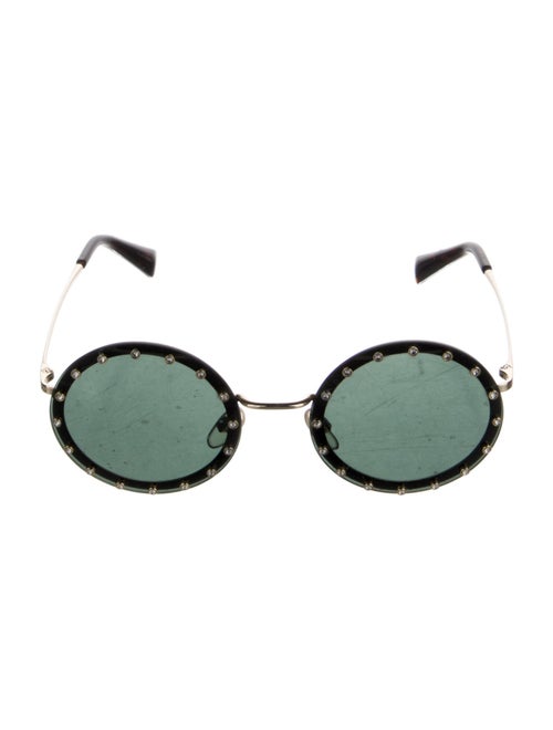 Valentino Round Sunglasses Black Tortoiseshell Ace