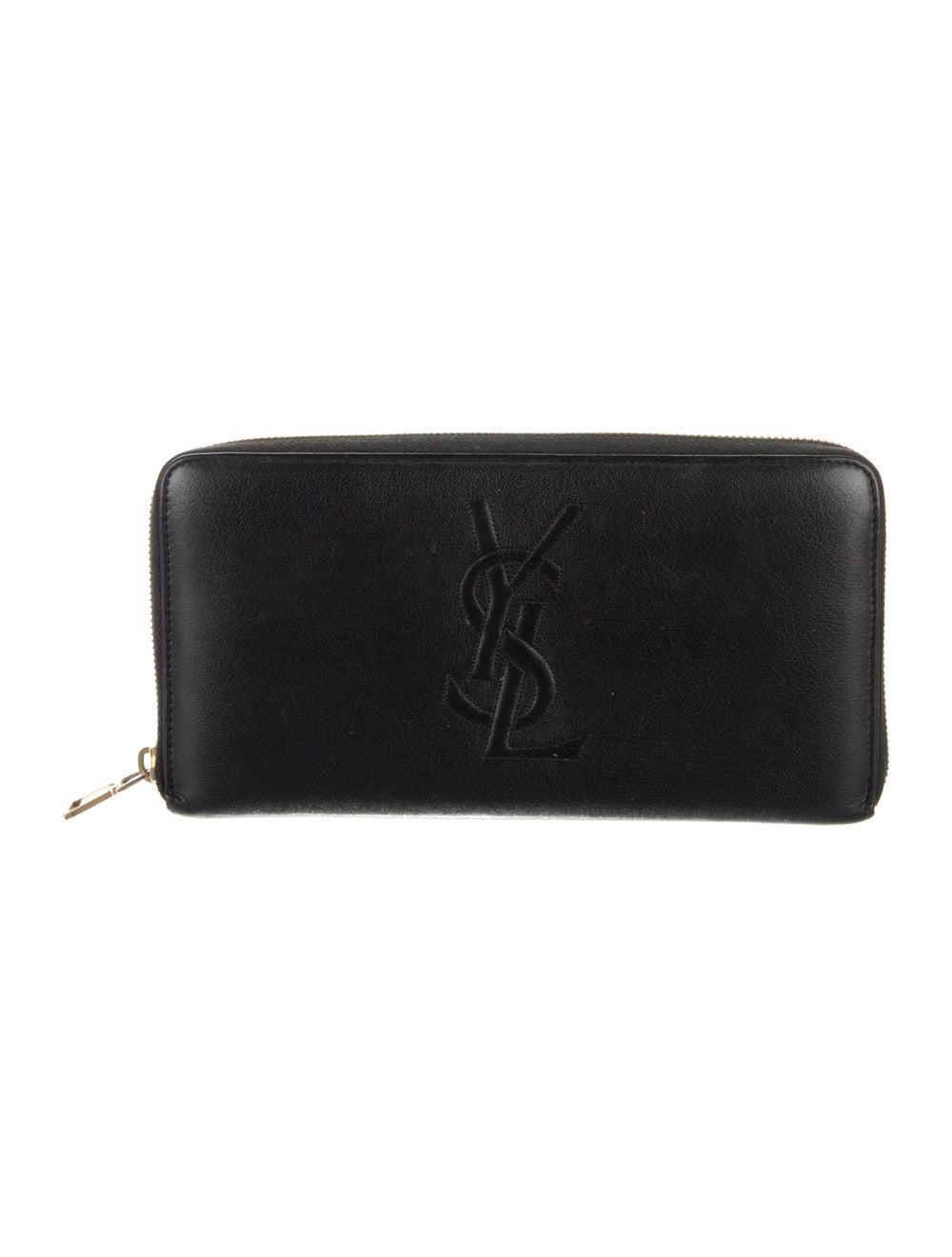 Yves Saint Laurent Continental Wallet Black Leath… - image 1