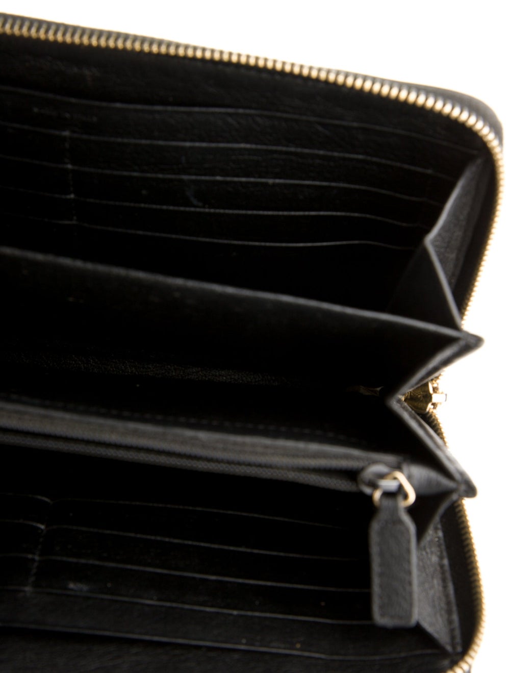 Yves Saint Laurent Continental Wallet Black Leath… - image 3