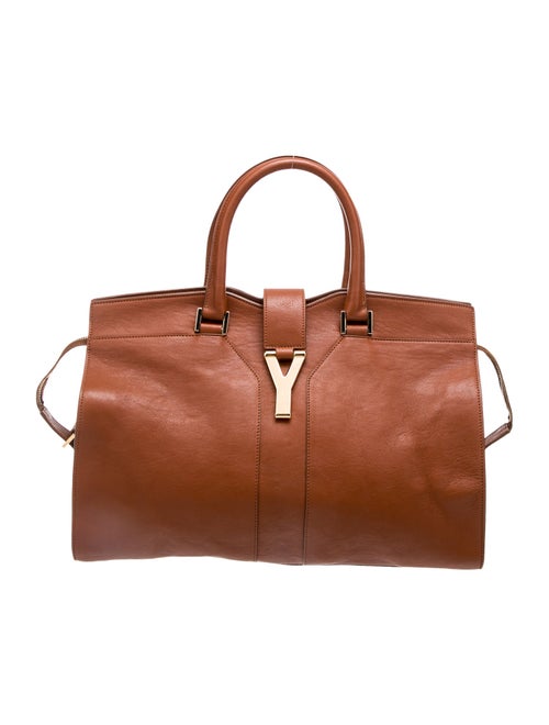 Yves Saint Laurent Top Handle Bag Brown Leather G… - image 1