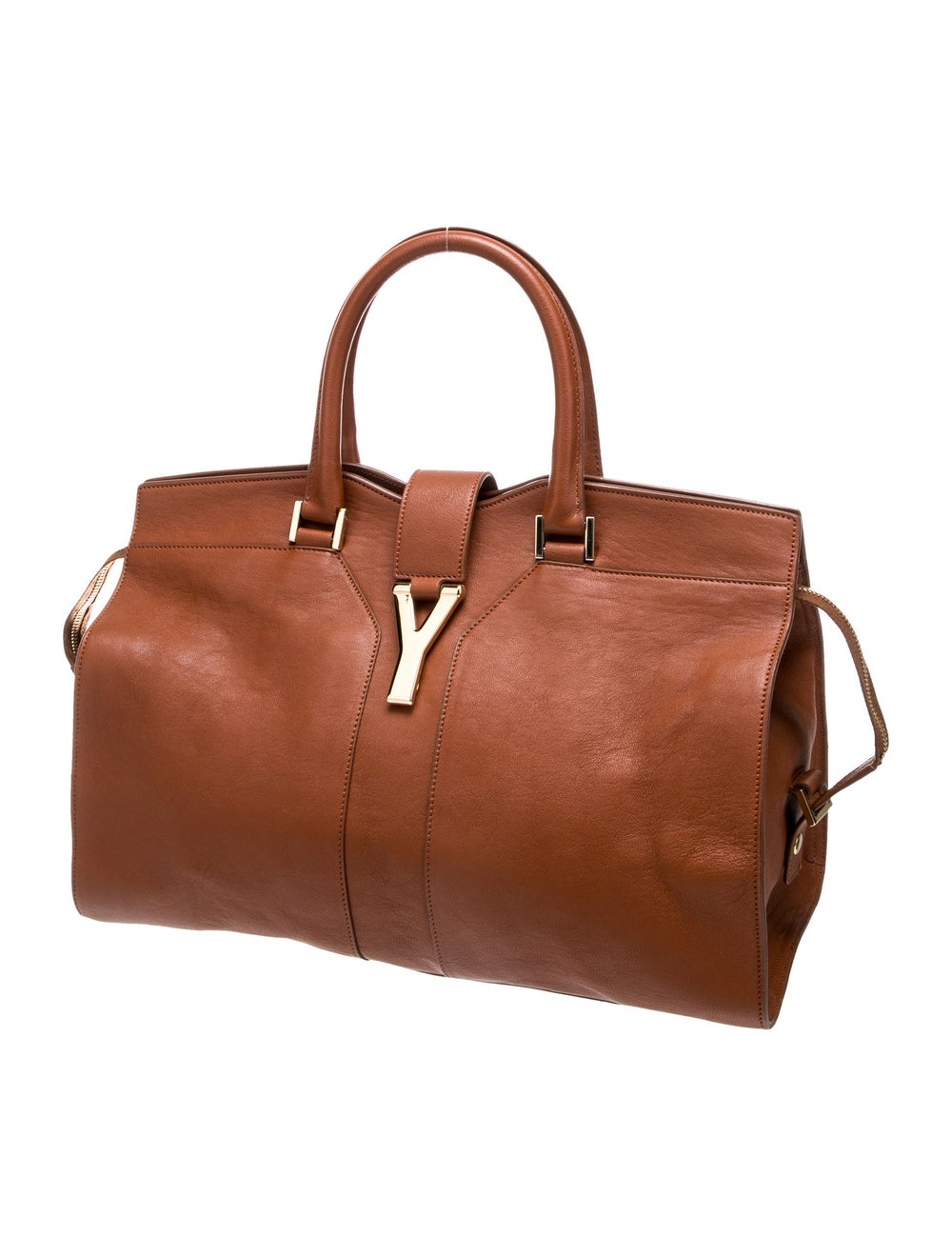 Yves Saint Laurent Top Handle Bag Brown Leather G… - image 3