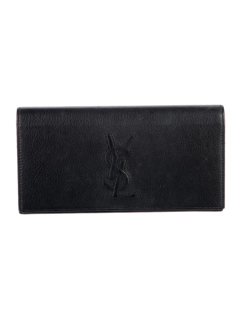 Yves Saint Laurent Continental Wallet Black Leath… - image 1