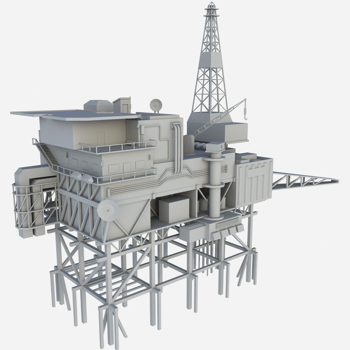 Piper Alpha 3d model