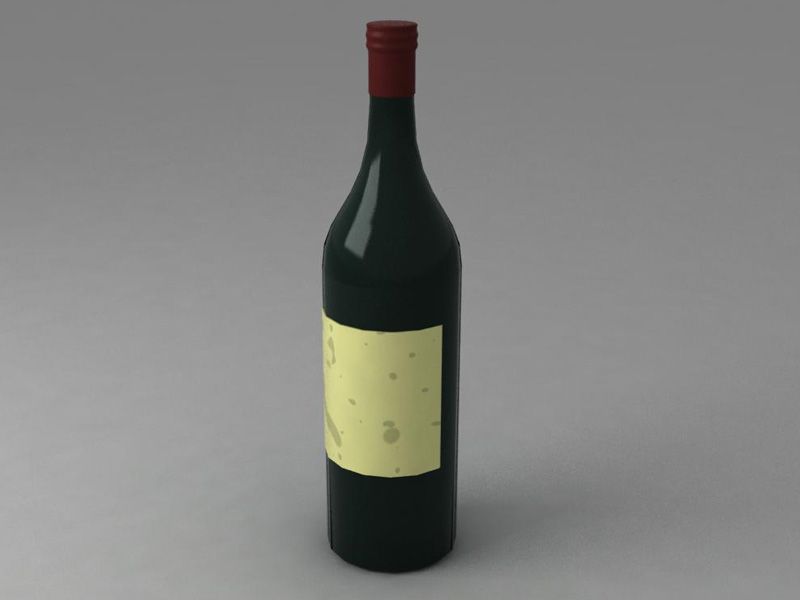 Wine bottle 3d model