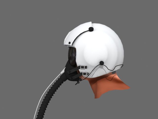 pilot helmet 3d model