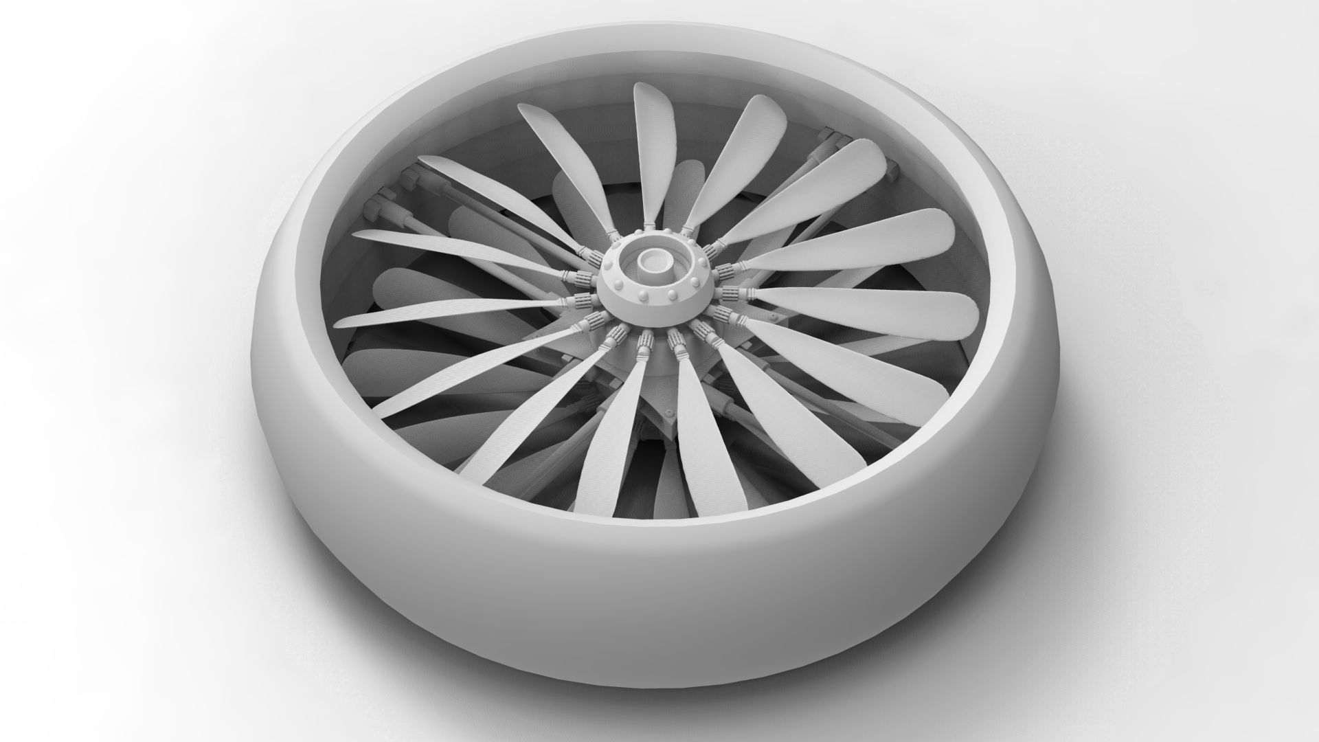 Ventilateur d'avion 3d model