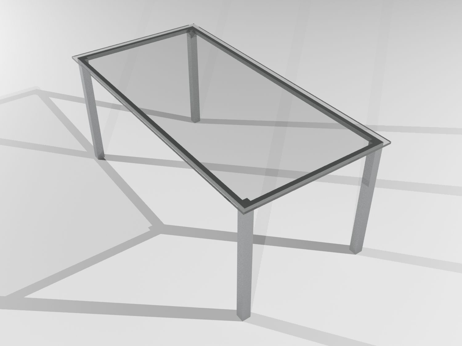 Glas tisch 3d model