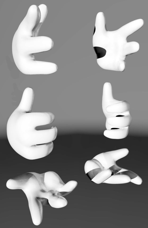 hand comic gestures 3d model