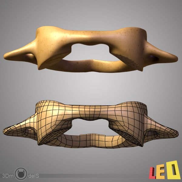 Atlas (vertebra) royalty-free 3d model - Preview no. 2