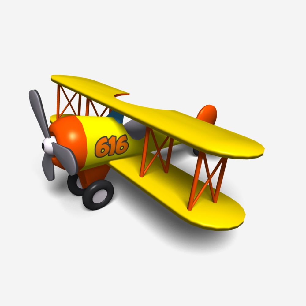 bi-plane 3d model