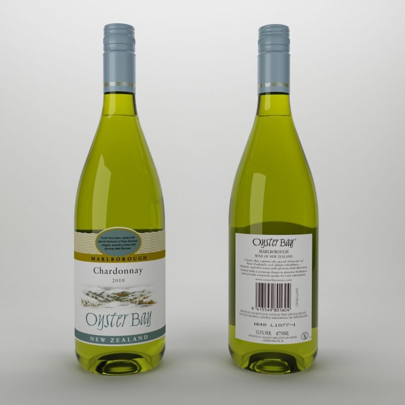 Wine oyster bay white 3d model