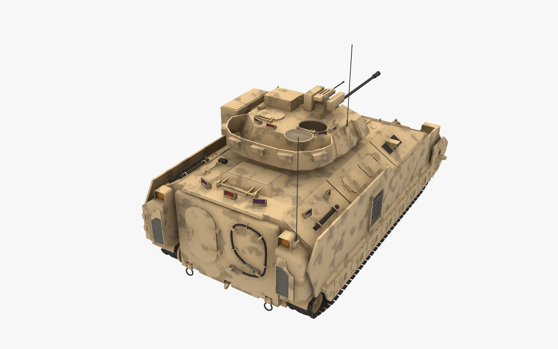 M3A3 Bradley APC royalty-free 3d model - Preview no. 5