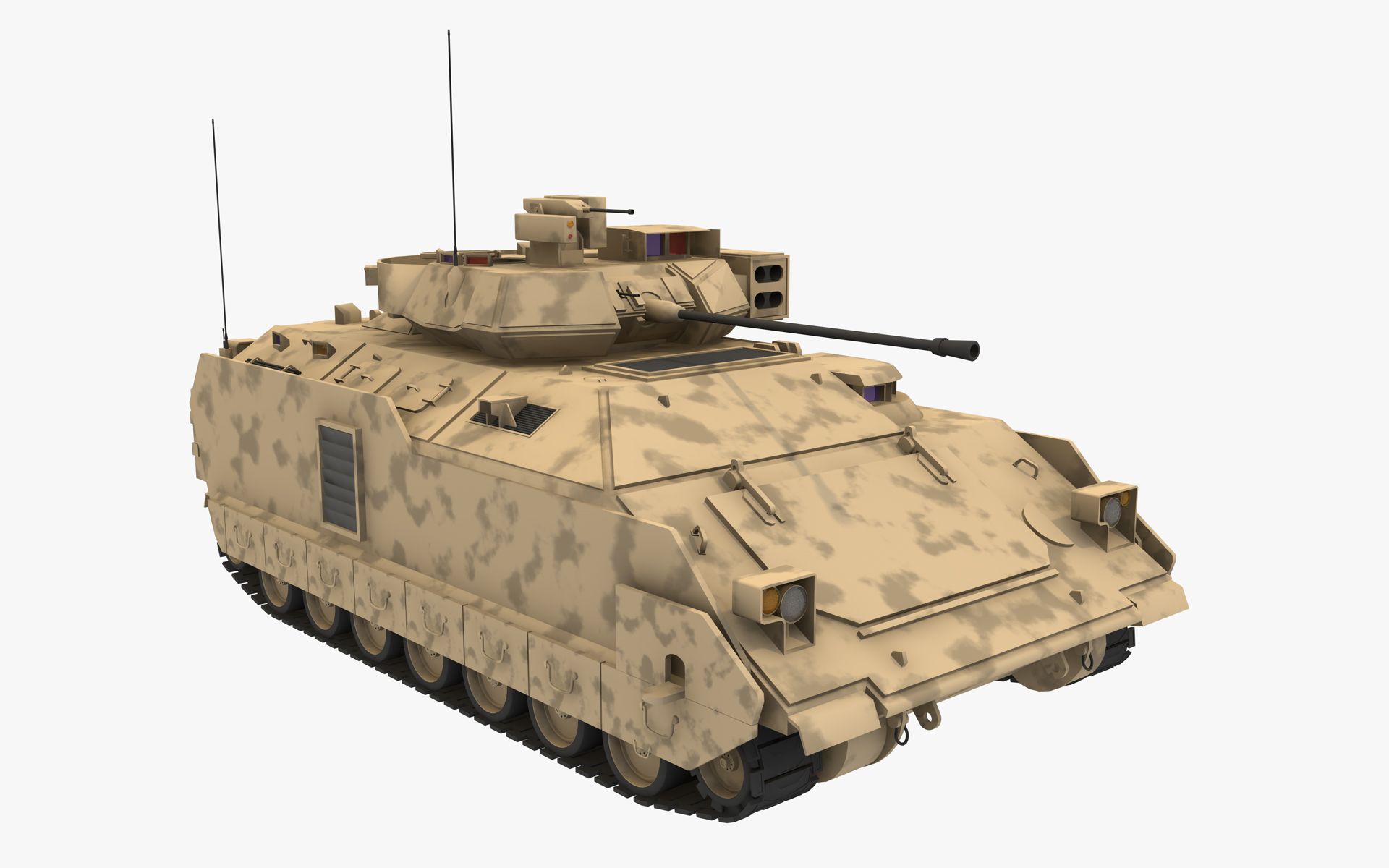 M3A3 Bradley APC royalty-free 3d model - Preview no. 2