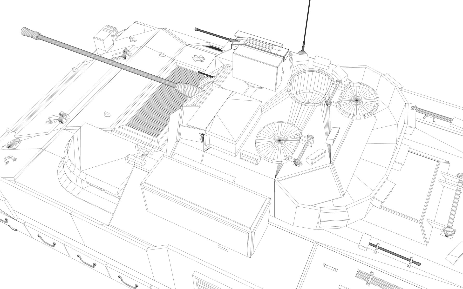 M3A3 Bradley APC royalty-free 3d model - Preview no. 13