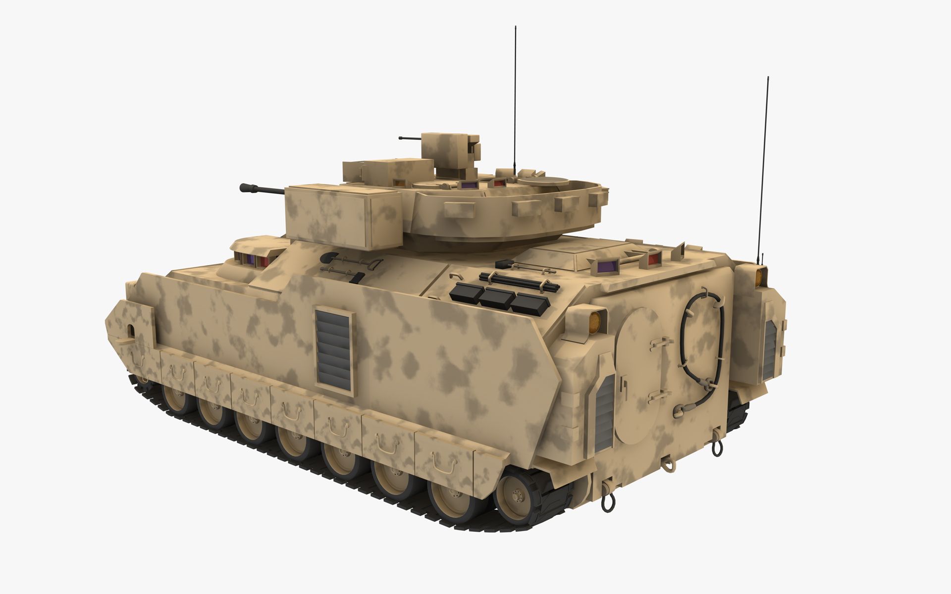 M3A3 Bradley APC royalty-free 3d model - Preview no. 4