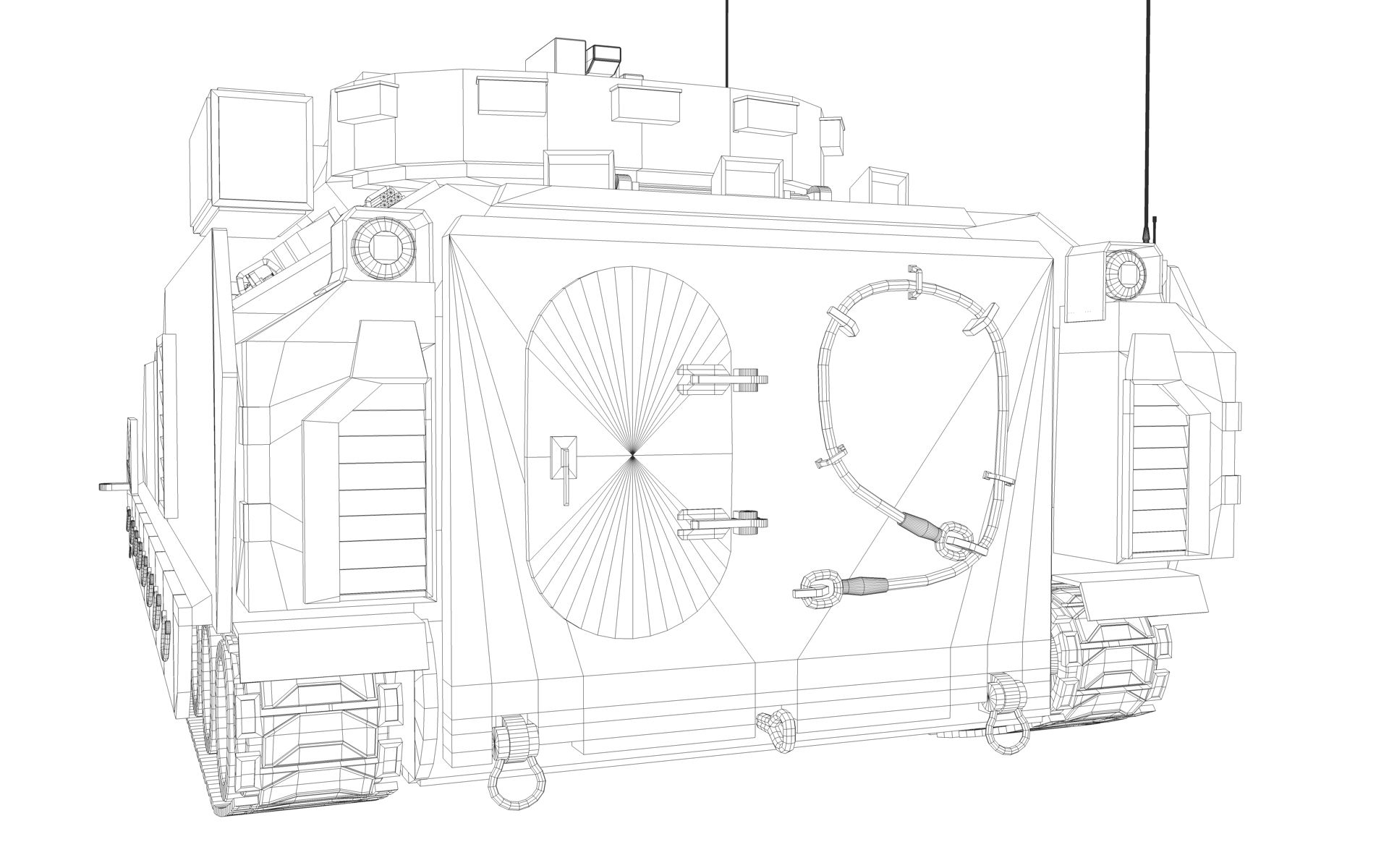 M3A3 Bradley APC royalty-free 3d model - Preview no. 14