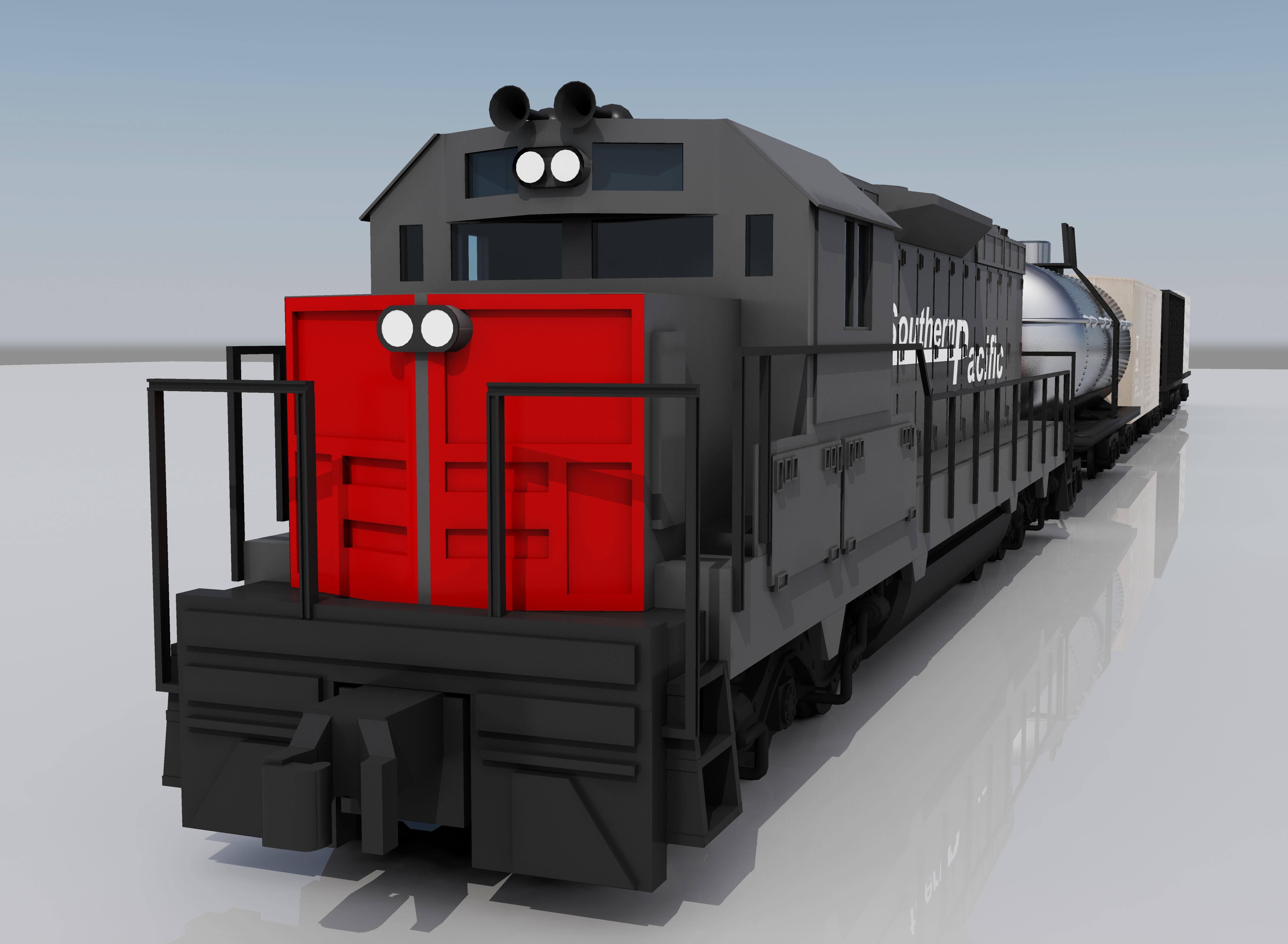 Freight Train 2 3d model