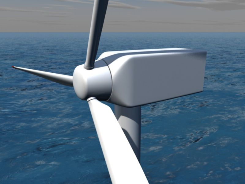 Centrale éolienne 3d model