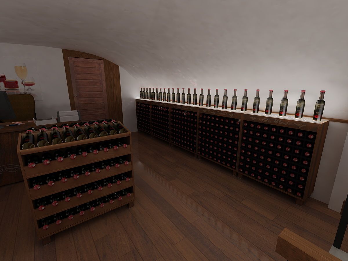 Weinregale 01 3d model