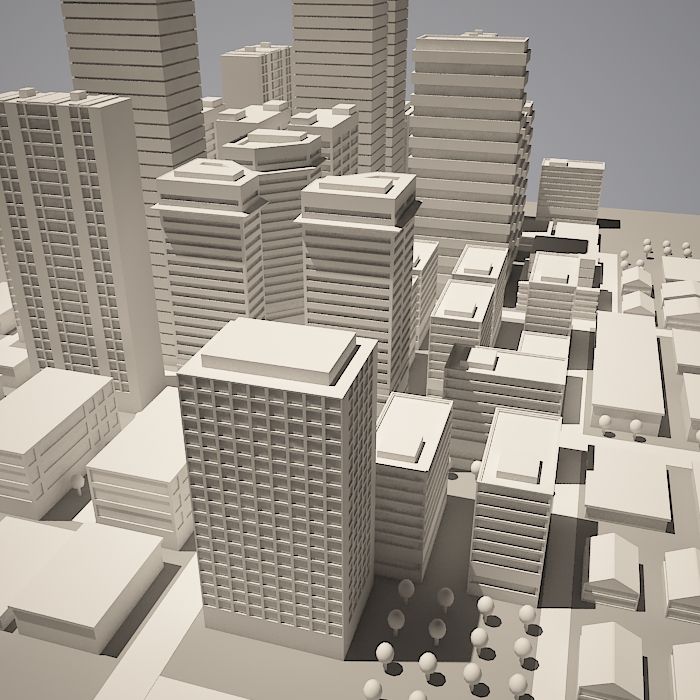 City simple model A 3d model