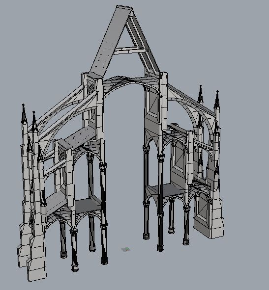 Notre Dame Abschnitt 3d model