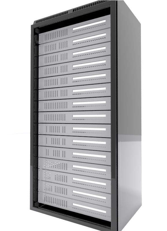 Data Server rack 3d model