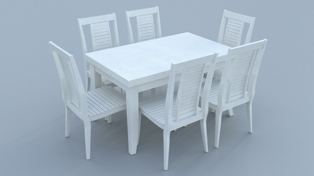 Cafe Tisch und Stuhl 3d model