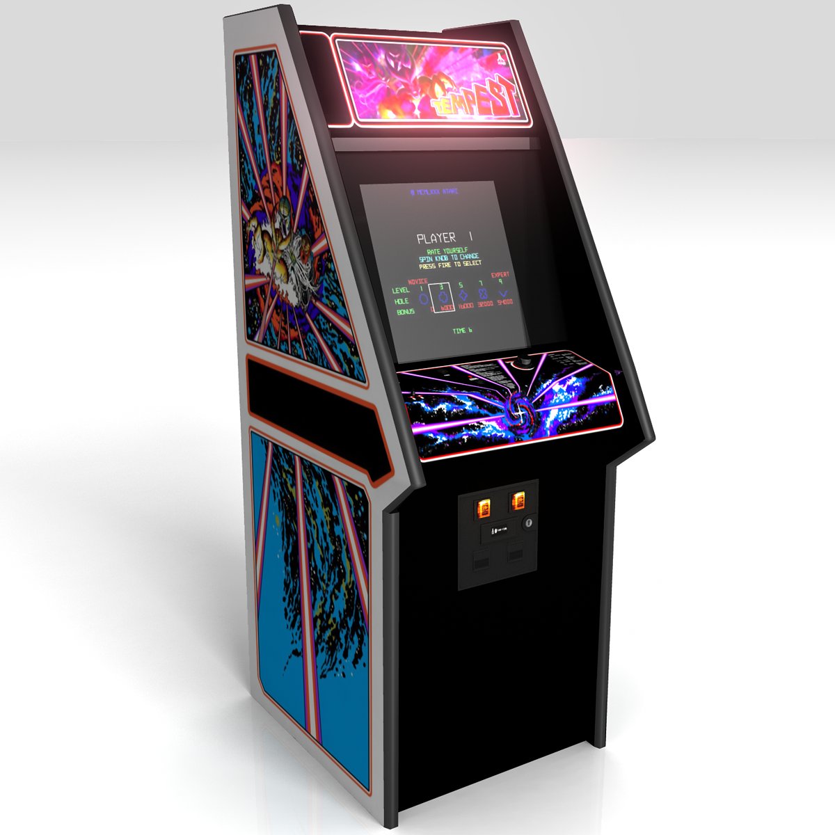 TEMPEST Arcade-Spiel 3d model