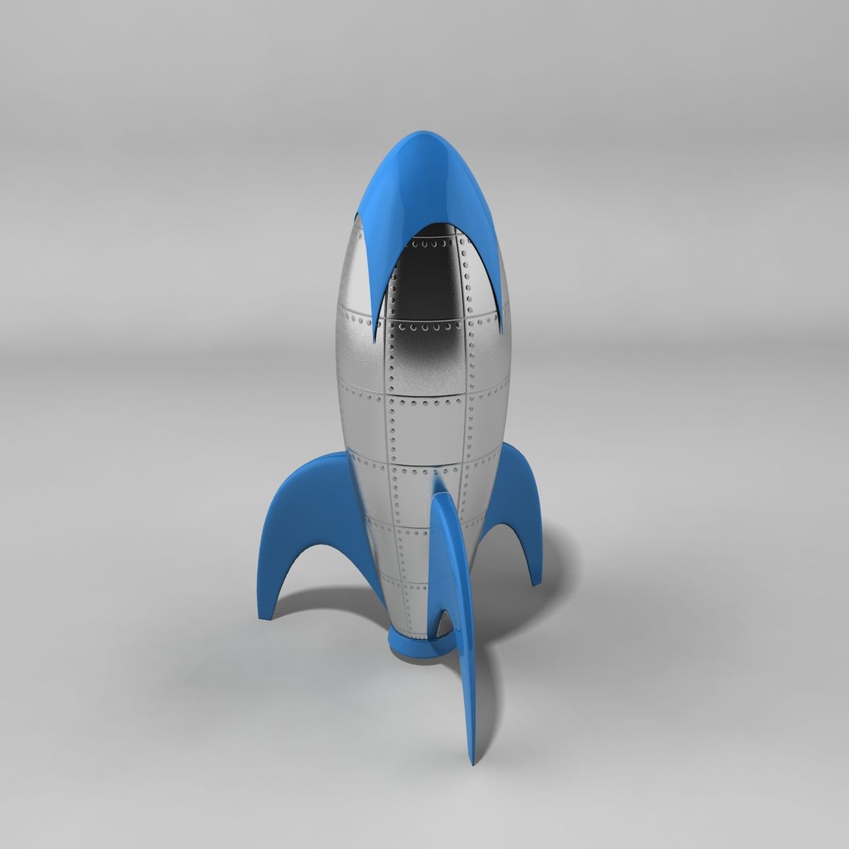 Cartoon Rocket 3d model