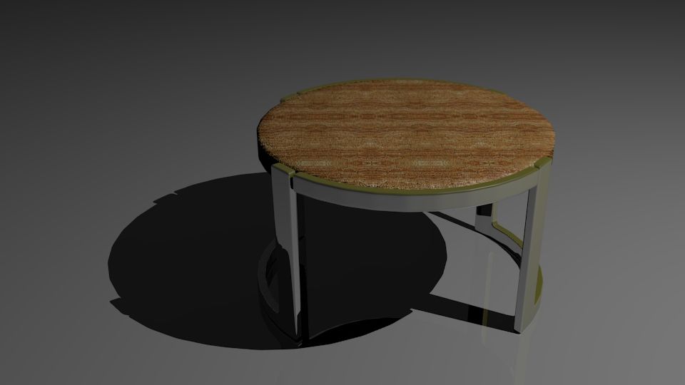 Gold umrandeten Couchtisch 3d model