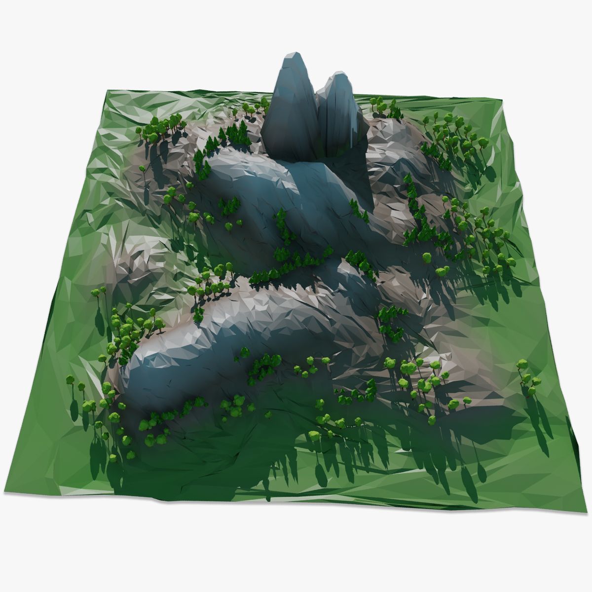 Landscape Low Poly 3d model