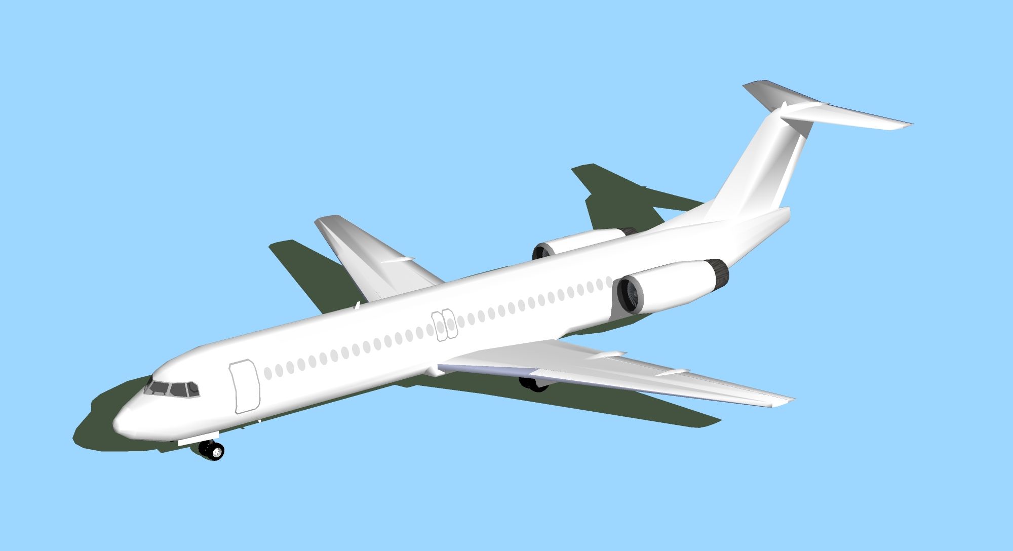 Fokker 100 Vorlage 3d model